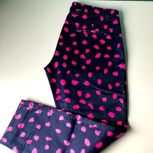 Women’s H & M Crop Pants Navy Blue and Pink